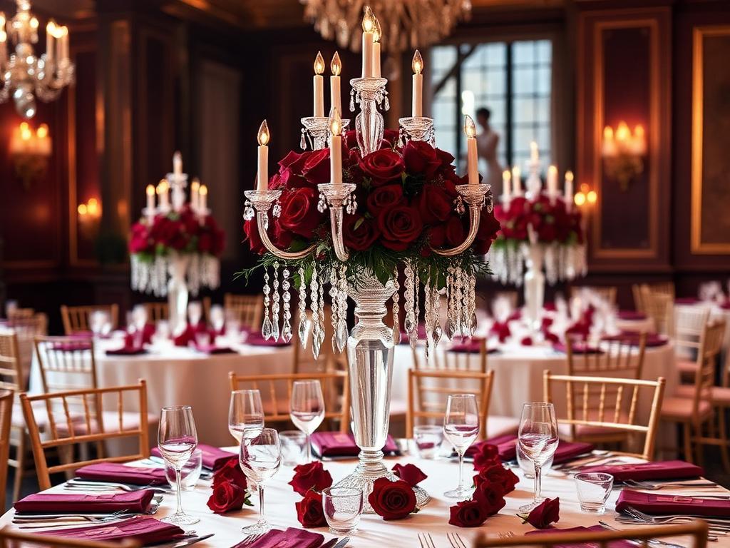 Imperial Crimson wedding decor styling
