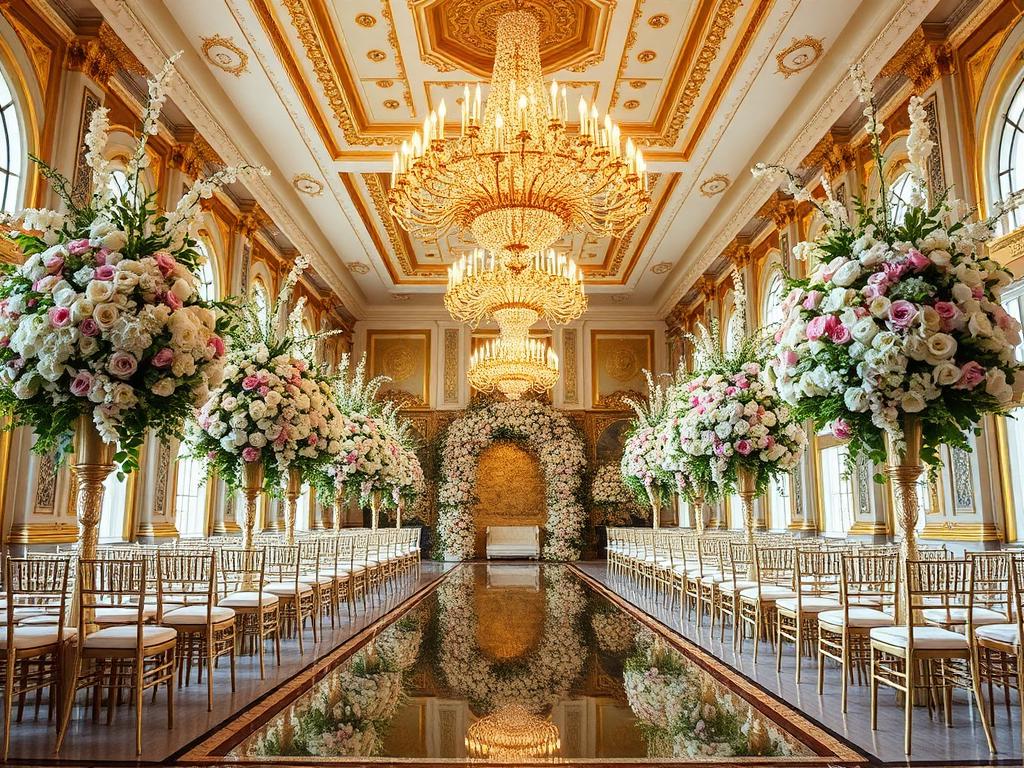 Palace Royale wedding decor styling